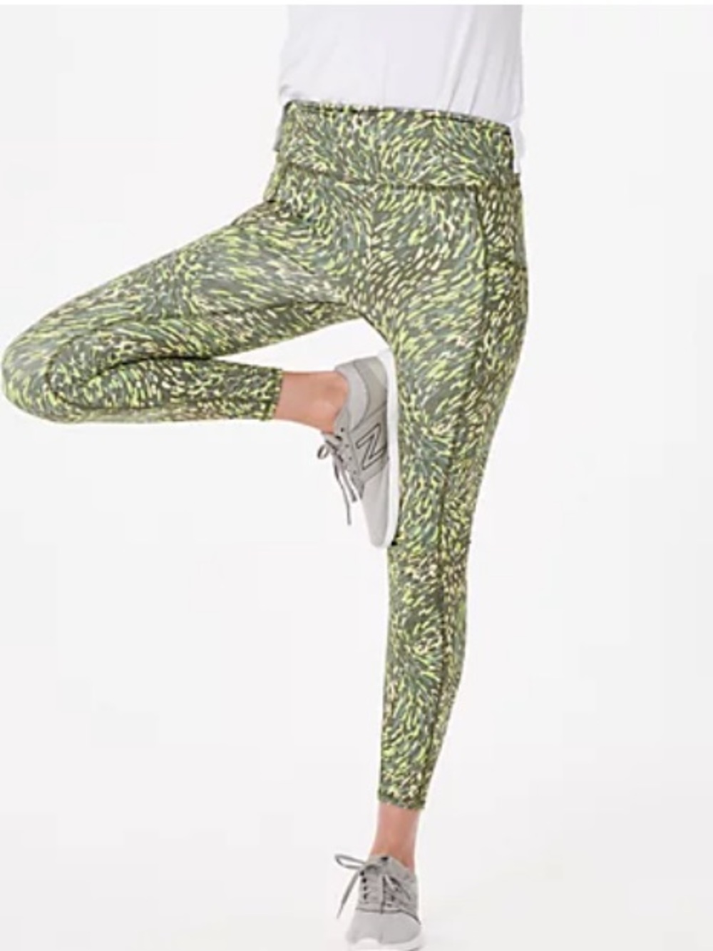 Zuda Green Swirl Active Yoga Leggings Pants